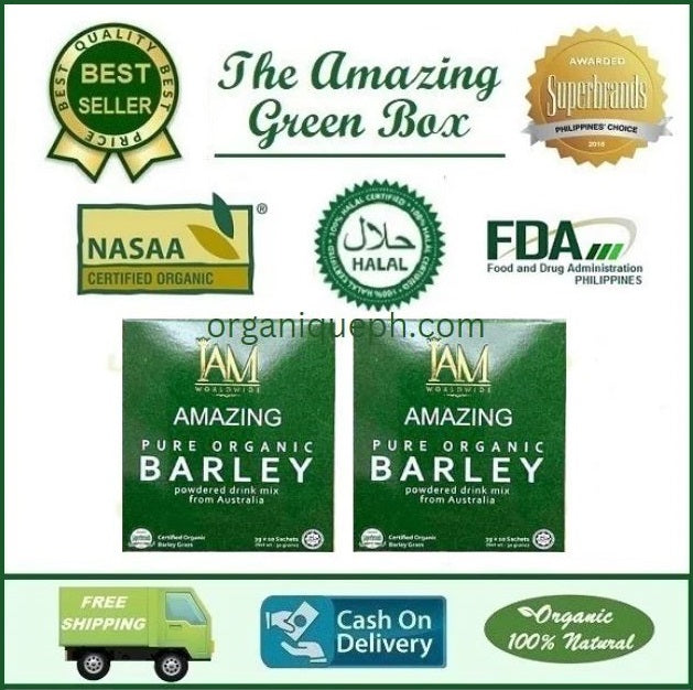 Amazing Pure Organic Barley Powdered Drink Mix  (2 Boxes)