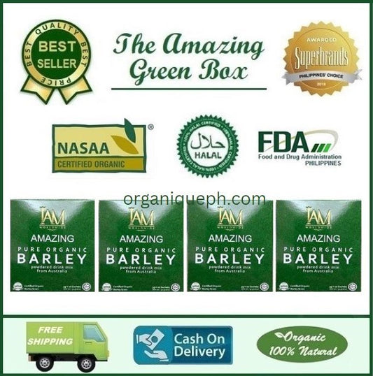 Amazing Pure Organic Barley Powdered Drink Mix  (4 Boxes)