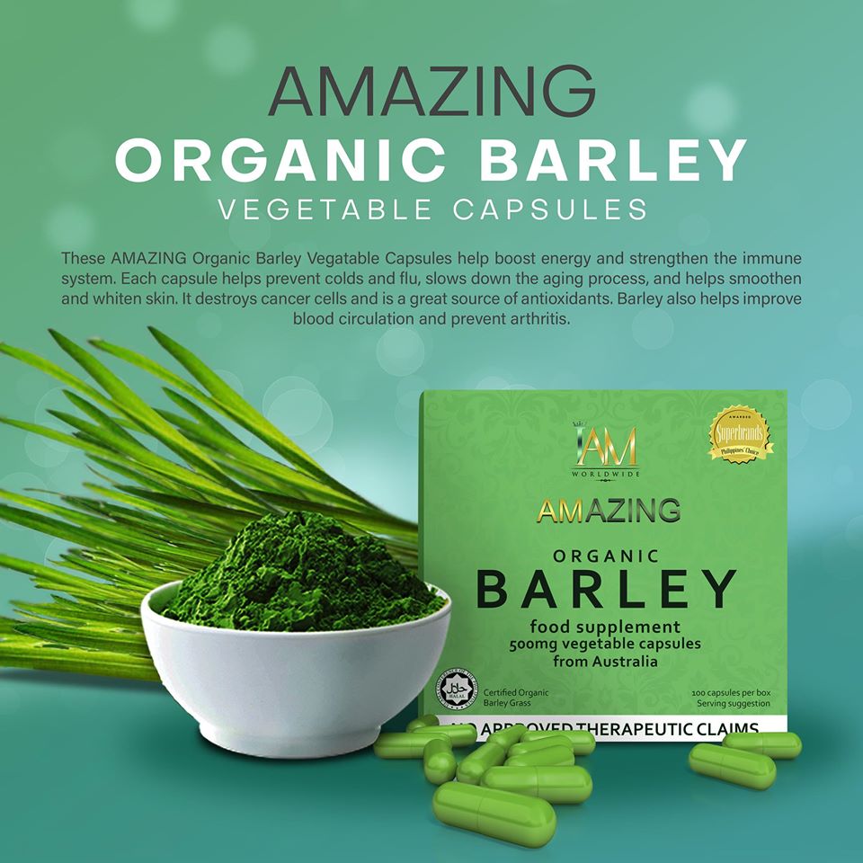 Amazing Pure Organic Barley Capsules (1 Box)